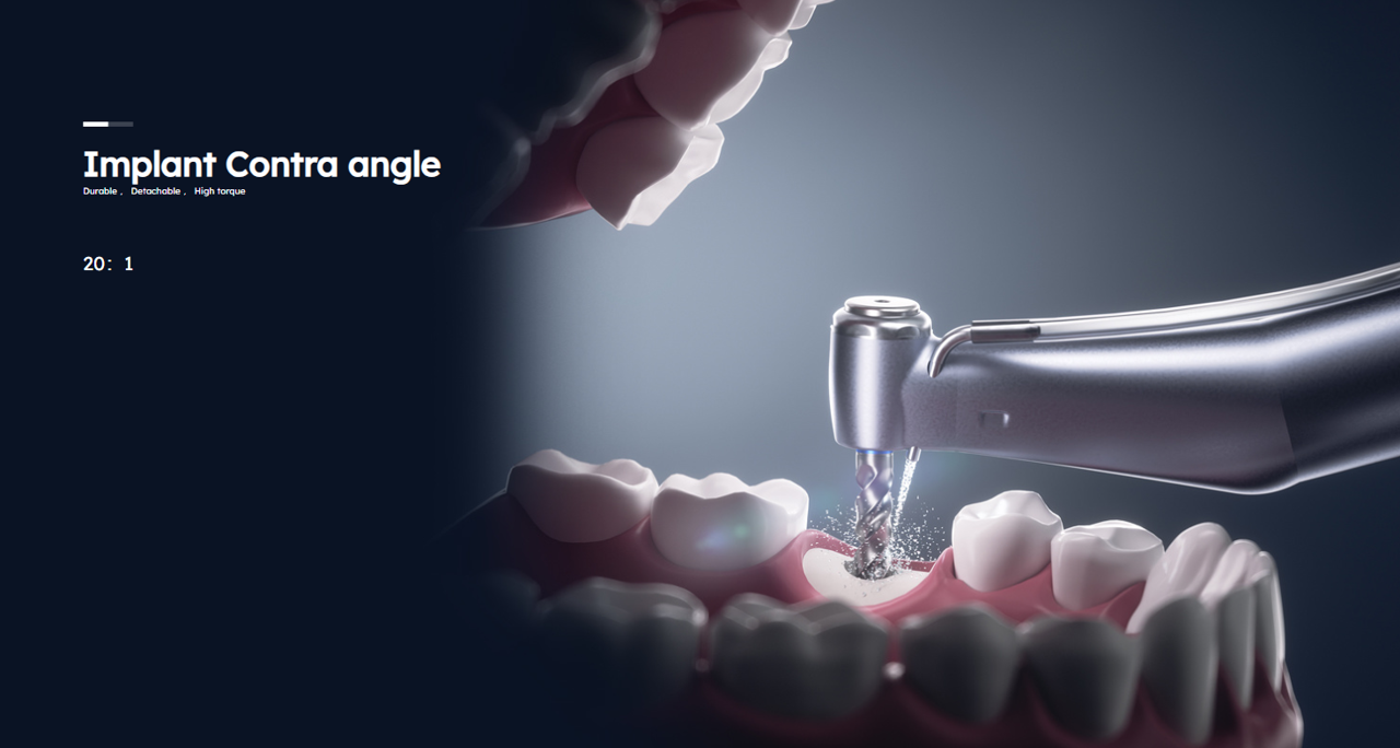 Jinme 20:1L Electric Implant Contra Angle for E-type Motors - External Water