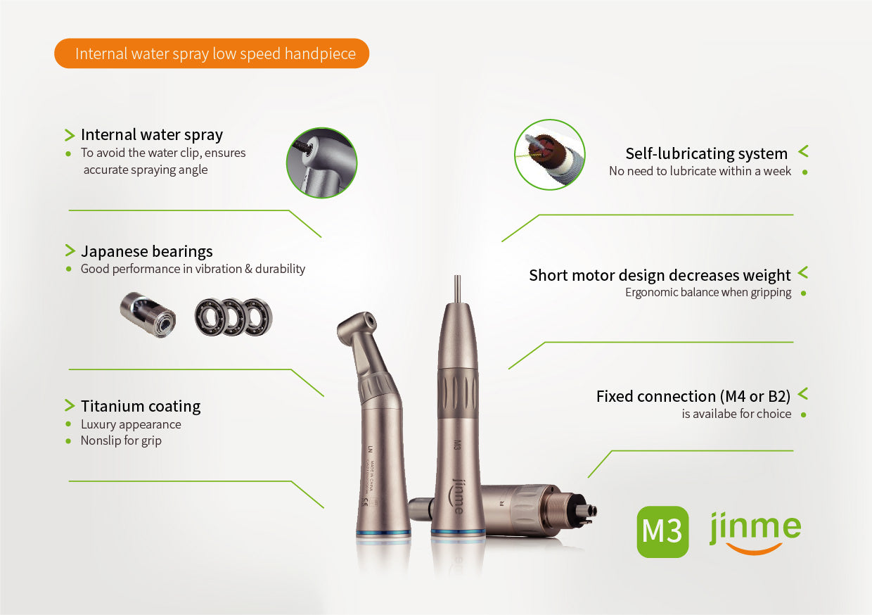 Jinme M3-LN Low Speed Handpiece Complete Set - Internal Water