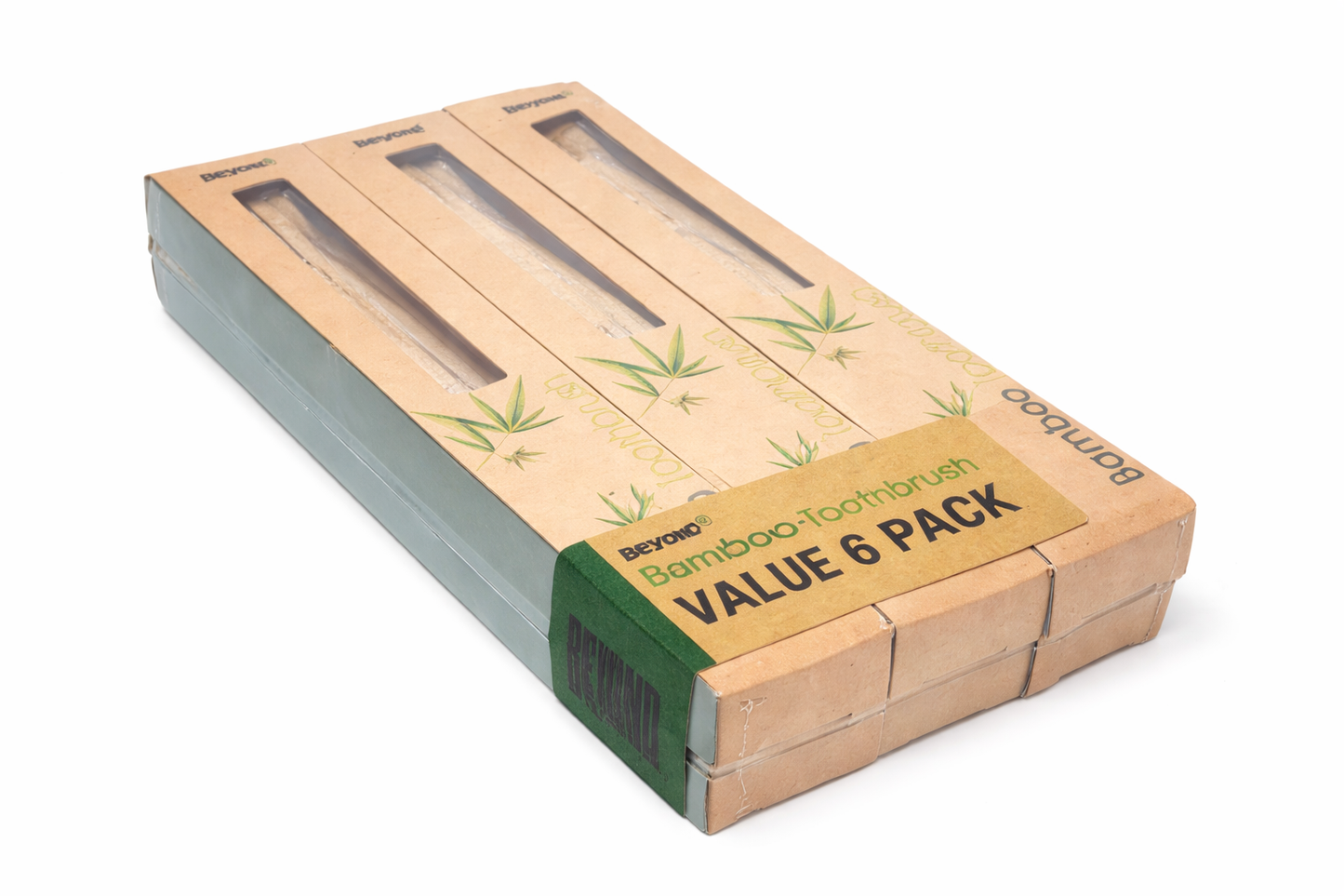 BEYOND Premium Bamboo Toothbrush Six-Pack