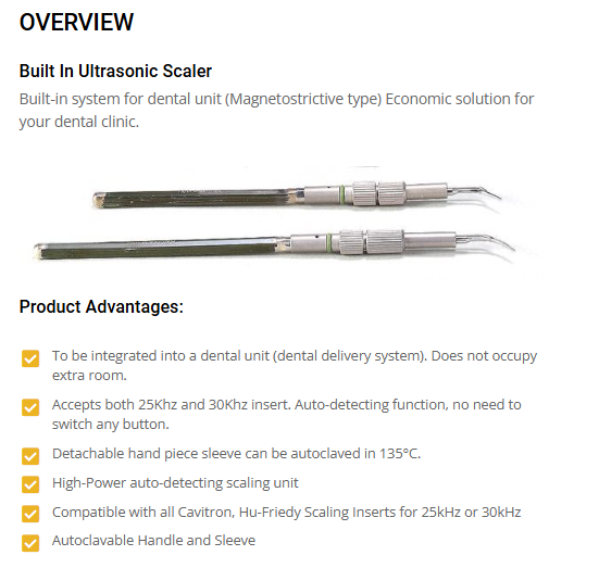 Flight Built-in Ultrasonic Scaler Kit