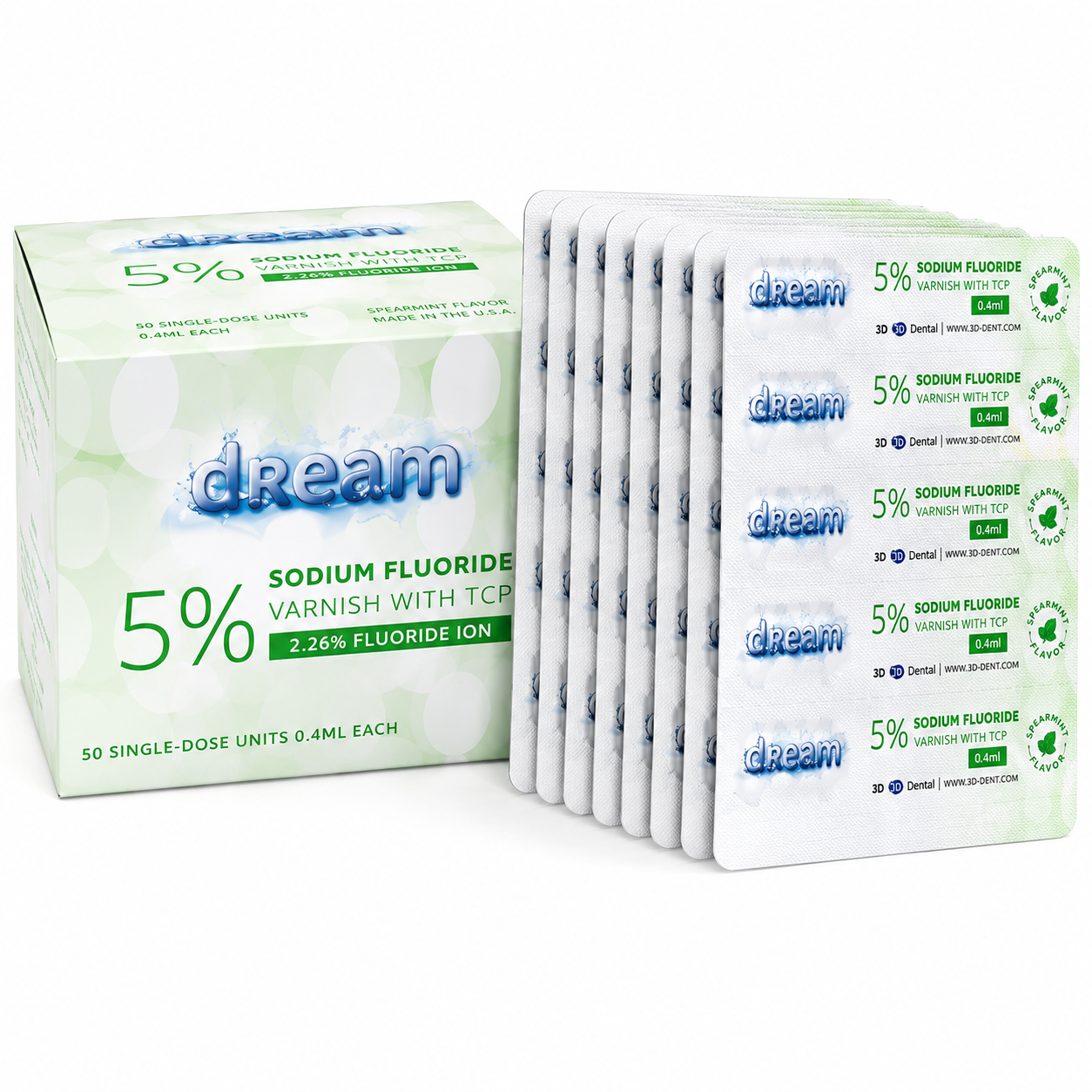 Dream 5% Sodium Fluoride Varnish with Xylitol and TPC – 50 Unit Dose Applications