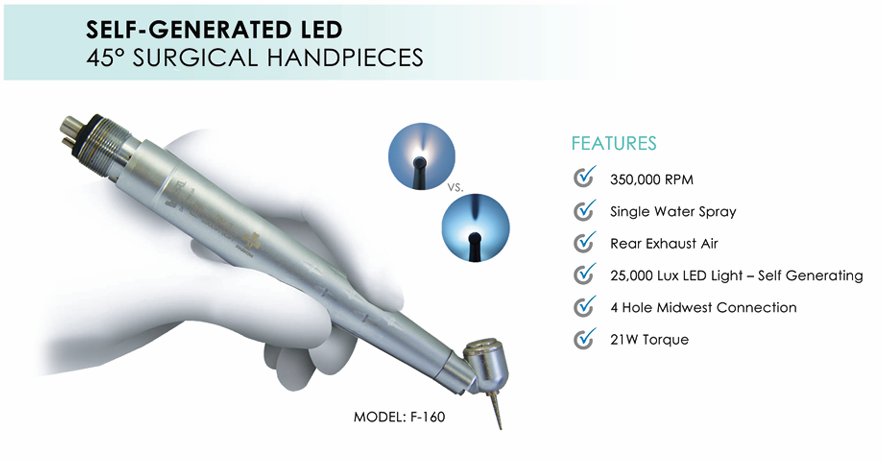 Flight Bold Series F-160 45° Surgical Handpiece With LED Generator