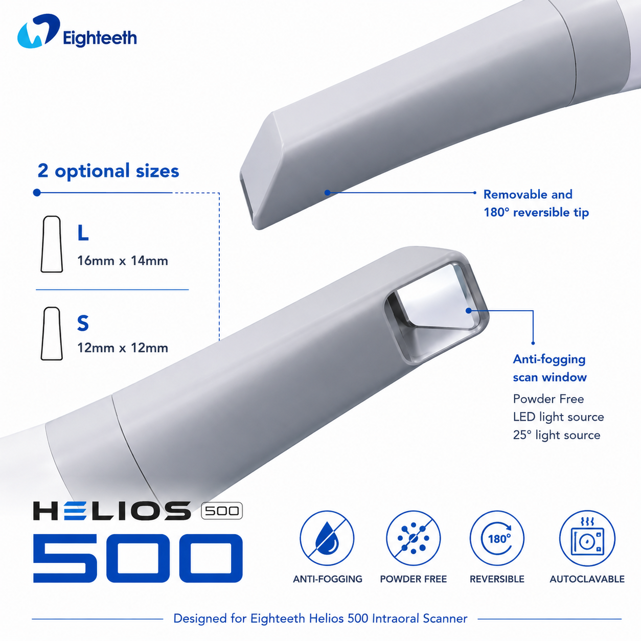 Eighteeth Helios 500 Replacement Scanner Tips