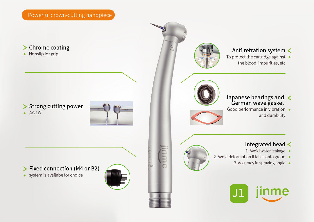 Jinme J1 Plus-TU High Speed Handpiece - 4 Hole