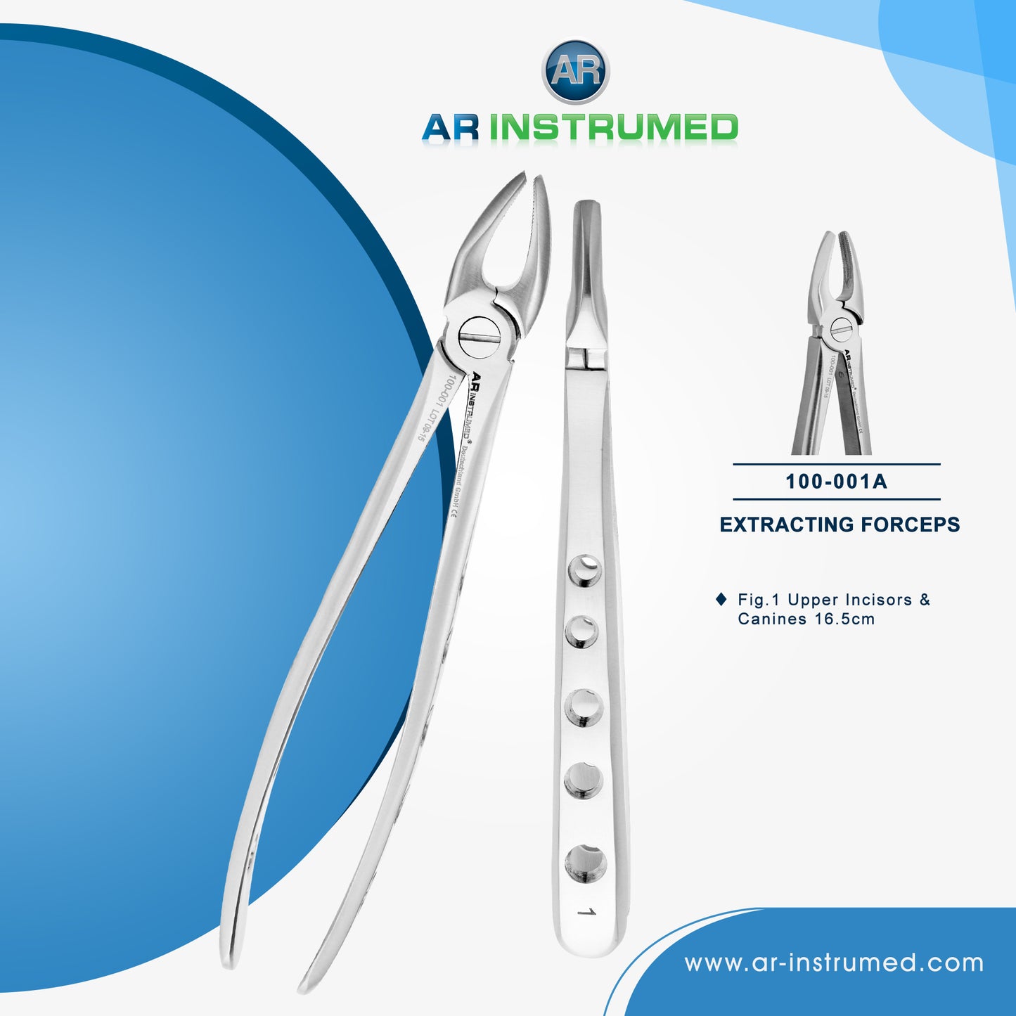 AR Instrumed Extracting Forceps Set for Adults Set of 10 PCS.
