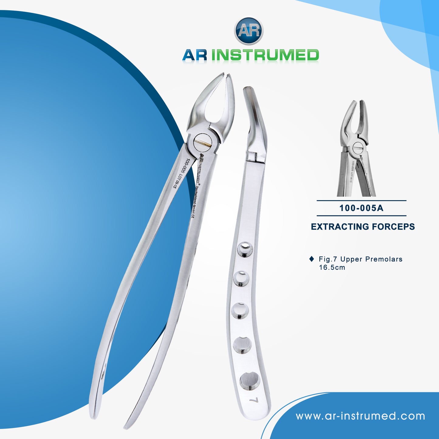 AR Instrumed Extracting Forceps Set for Adults Set of 10 PCS.