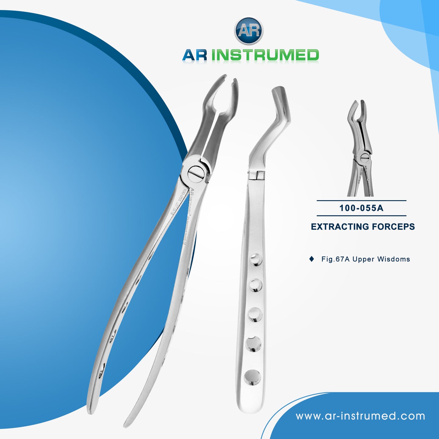 AR Instrumed Extracting Forceps Set for Adults Set of 10 PCS.