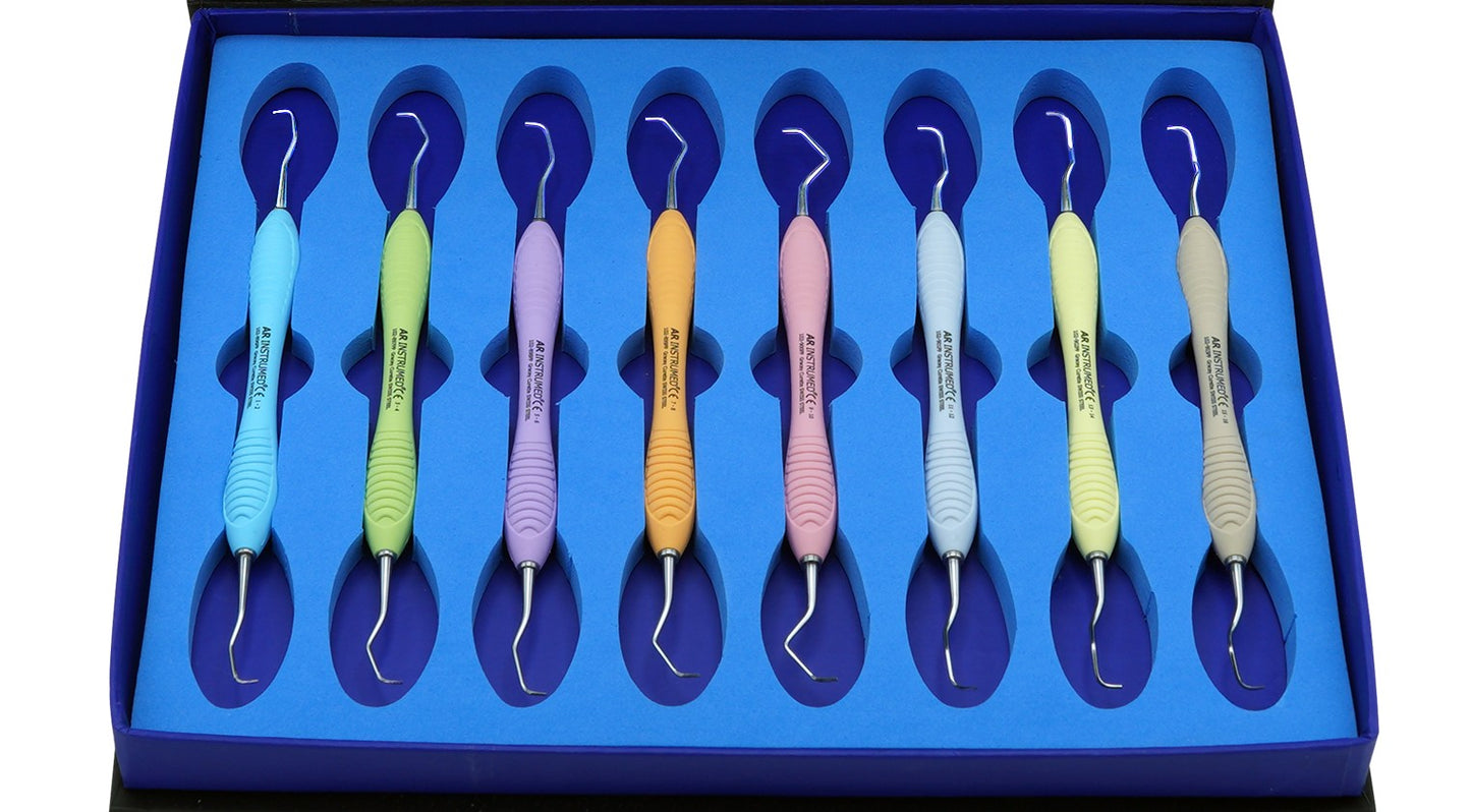 AR Instrumed Gracey Curettes – Silicone Handles (Set of 8)