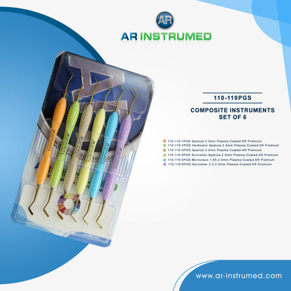 AR Instrumed Composite Instruments Set of 6 - Silicone Handles