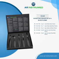 AR Instrumed Extracting Forceps Set of 5 Black Plasma