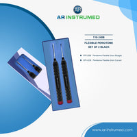 AR Instrumed Flexible Periotome Kit and Root Extractor Set of 2 Black