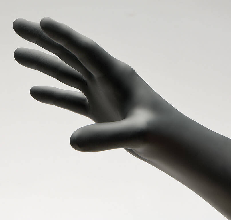 Innovative NitriDerm Ultra Black Nitrile Exam Gloves Series 187, 100/bx, 10 bx/cs