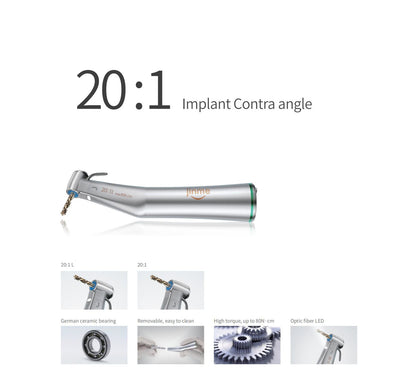 Jinme  20:1L Electric Implant Contra Angle for E-type Motors - External Water