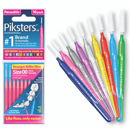 Piksters Interdental Brushes 10 Packs of 10 Brushes