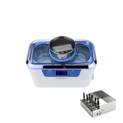 iSonic DS310-WS-D Miniaturized Commercial Ultrasonic Cleaner, white with sapphire blue colors, for dental applications