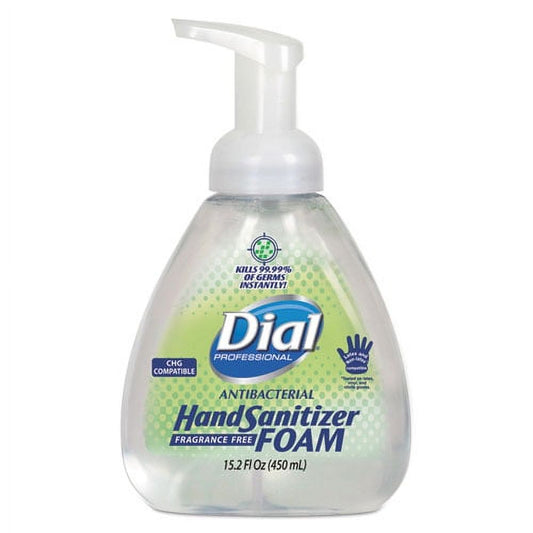 Dial Antibacterial Hand Sanitizer, Foaming, 15.2 oz, 4/cs