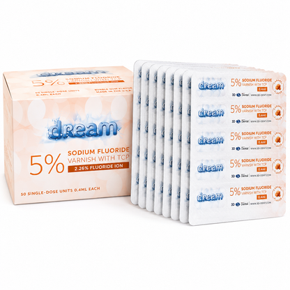 Dream 5% Sodium Fluoride Varnish with Xylitol and TPC – 50 Unit Dose Applications
