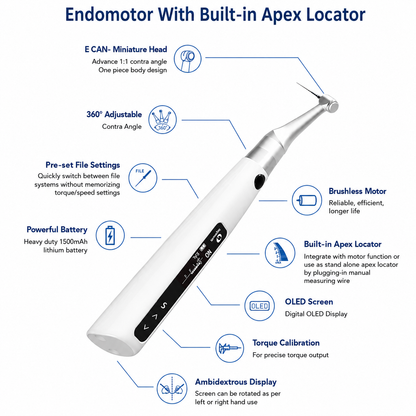 Eighteeth E-Connect S Endo Motor with Built-in Apex Locator