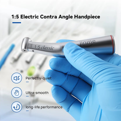 Jinme 1:5 Electric Dental Handpiece Contra Angle for E-Type Motors W15lW