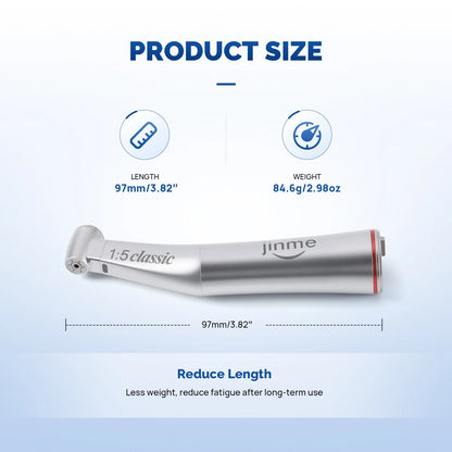 Jinme 1:5 Electric Dental Handpiece Contra Angle for E-Type Motors W15lW