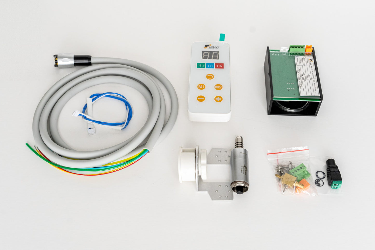 Flight Electric Motor System With LED Optics