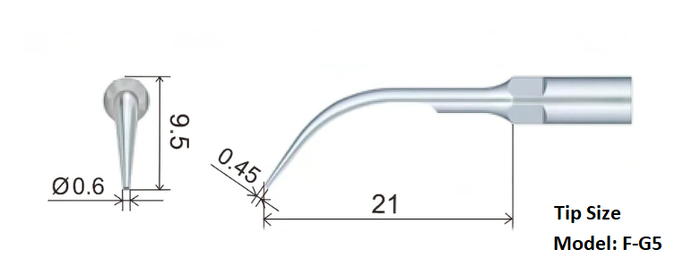 Flight F-G5 General Scaling Tip | Gross Supra-Gingival Scaling, EMS Piezo Compatible
