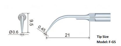 Flight F-G5 General Scaling Tip | Gross Supra-Gingival Scaling, EMS Piezo Compatible