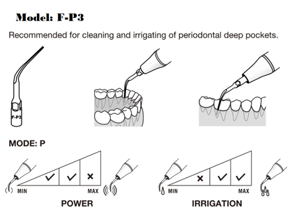 Flight F-P3 Periodontal Scaler Tip | Sub-Gingival Scaling, EMS Piezo Compatible