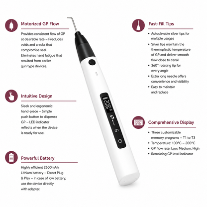 Eighteeth Fast-Fill Cordless Gutta-Percha Obturation Fill Handpiece