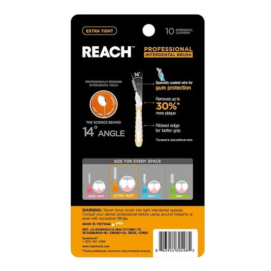 Reach Professional Interdental Brush 2 ct/bg, 18 bg/pk