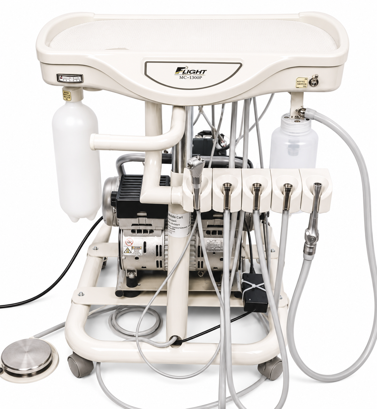 Flight A-Series Doctors Cart with TRAD-2001 Delivery Unit, Integrated Compressor and Air Venturi Vacuum
