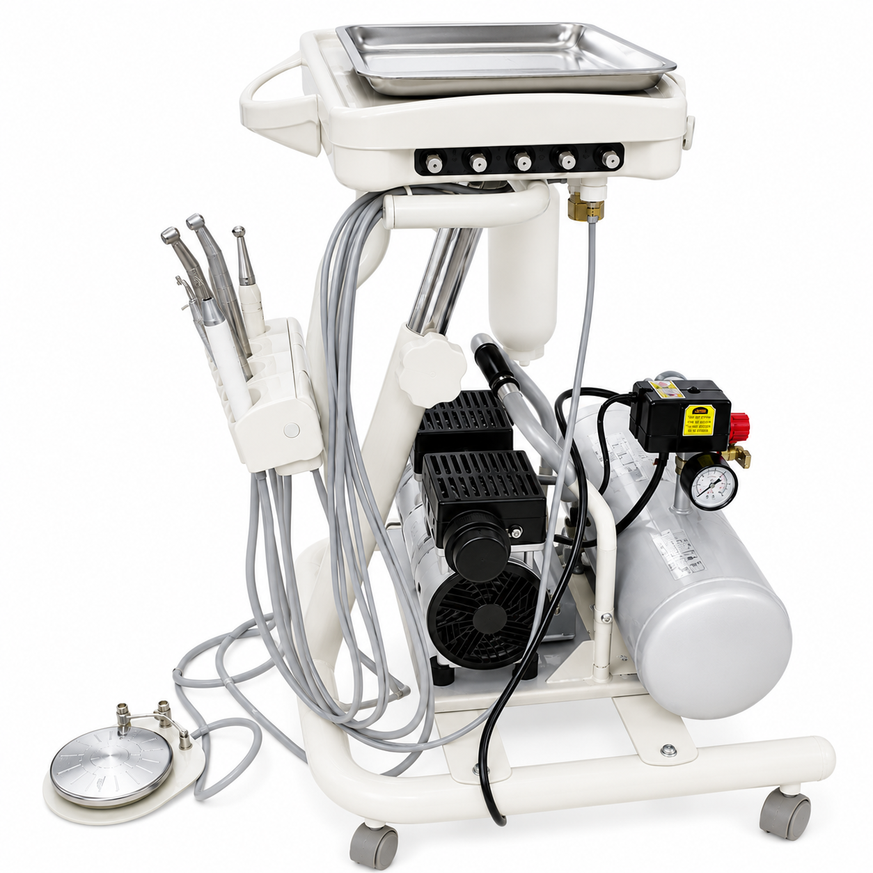 Flight A-Series Doctors Cart with TRAD-2001 Delivery Unit, Integrated Compressor and Full Instrument Package