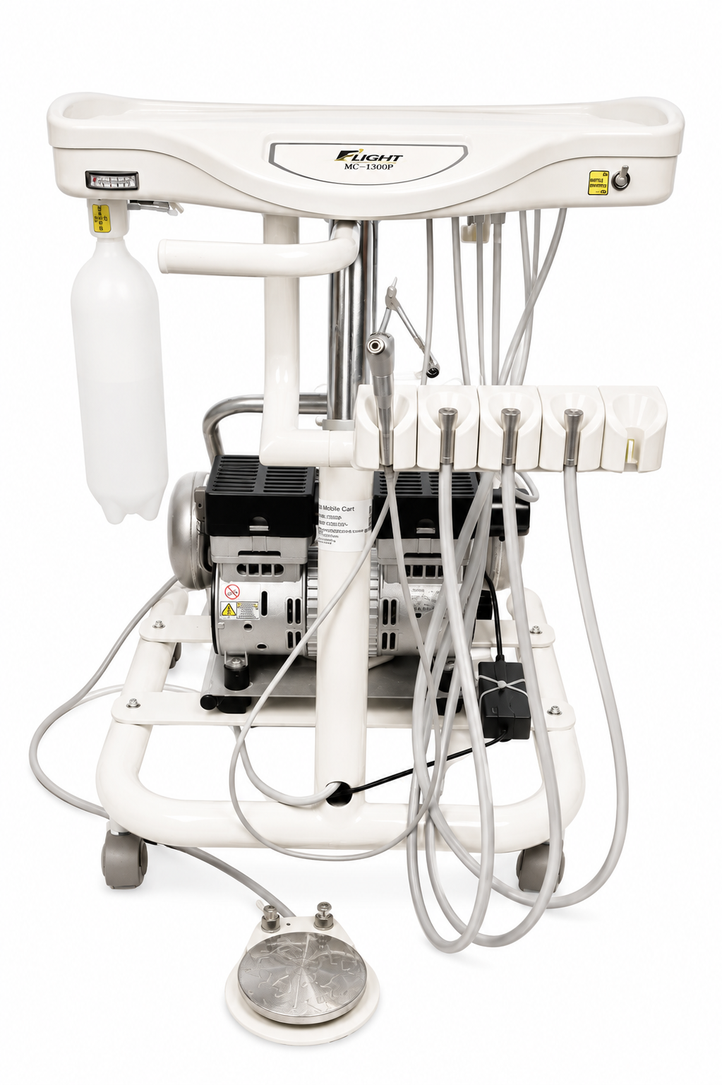Flight A-Series Doctors Cart with TRAD-2001 Delivery Unit and Integrated 1HP Compressor