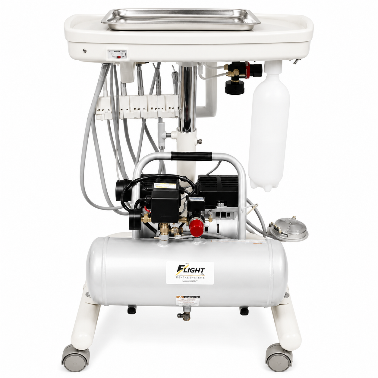 Flight A-Series Doctors Cart with TRAD-2001 Delivery Unit and Integrated 1HP Compressor