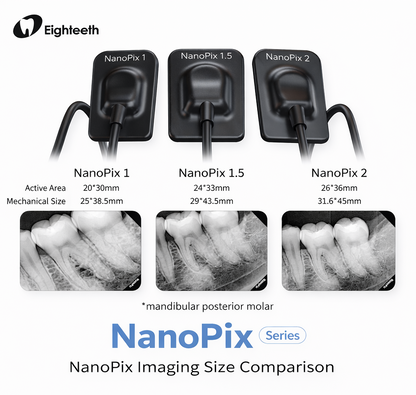 Eighteeth NanoPix Intraoral X-Ray Sensor (Size 1, Size 1.5, Size 2)