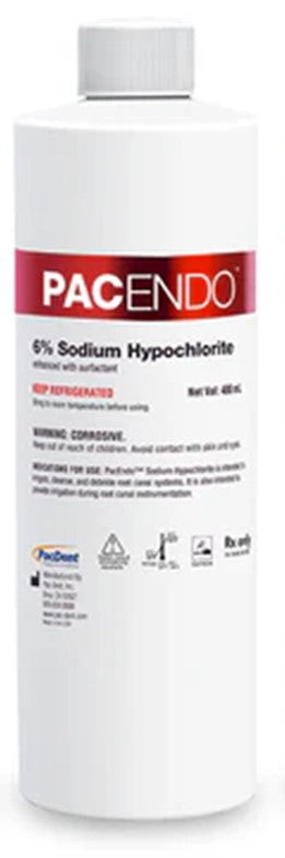 PacDent PacEndo 5% Sodium Hypochlorite Refill Bottle 480 ml/16 oz