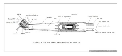 Flight Bold Series F-160 45° Surgical Handpiece With LED Generator
