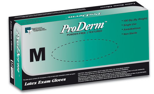 Innovative ProDerm Powder-Free Exam Gloves - Series 155, 100/bx, 10 bx/cs