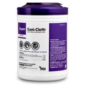 PDI Super Sani-ClothÂ® Germicidal Disposable Wipe 160/canister, 12 cannisters/cs