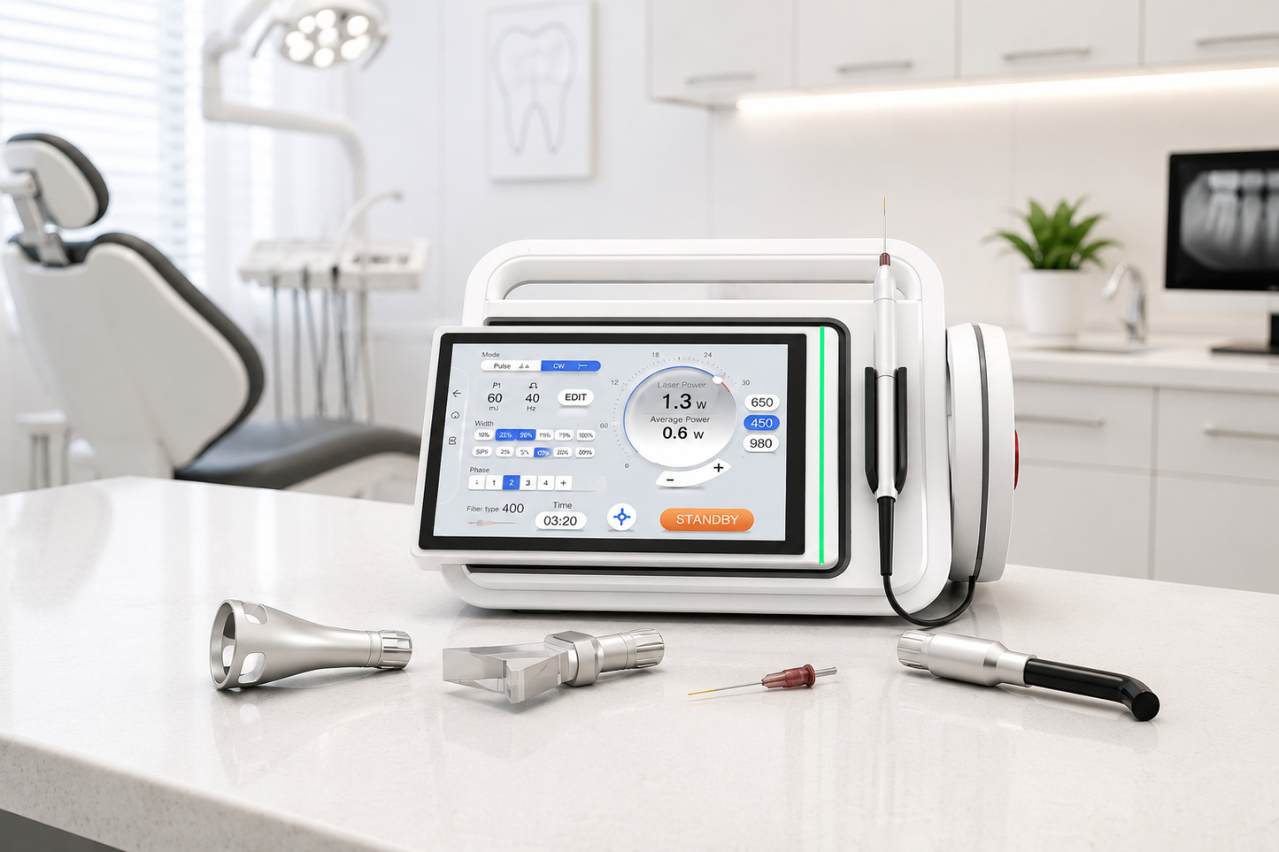 PIOON UTU3 G7 Multi-Wavelength Dental Diode Laser | 450nm/650nm/980nm