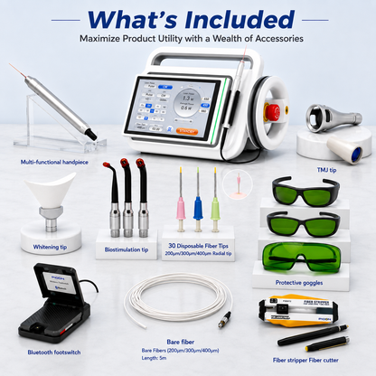 PIOON UTU G7 Triple-Wavelength Dental Diode Laser 450nm/650nm/980nm | 7W