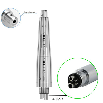 Vakker Dental Hygiene 4 hole Prophy Air Motor and 4:1 Straight Reduction Handpiece Set
