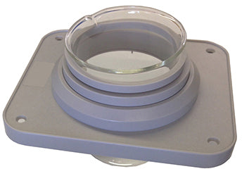 iSonic BHK01A beaker holder attachment suspending the 500ml glass beaker