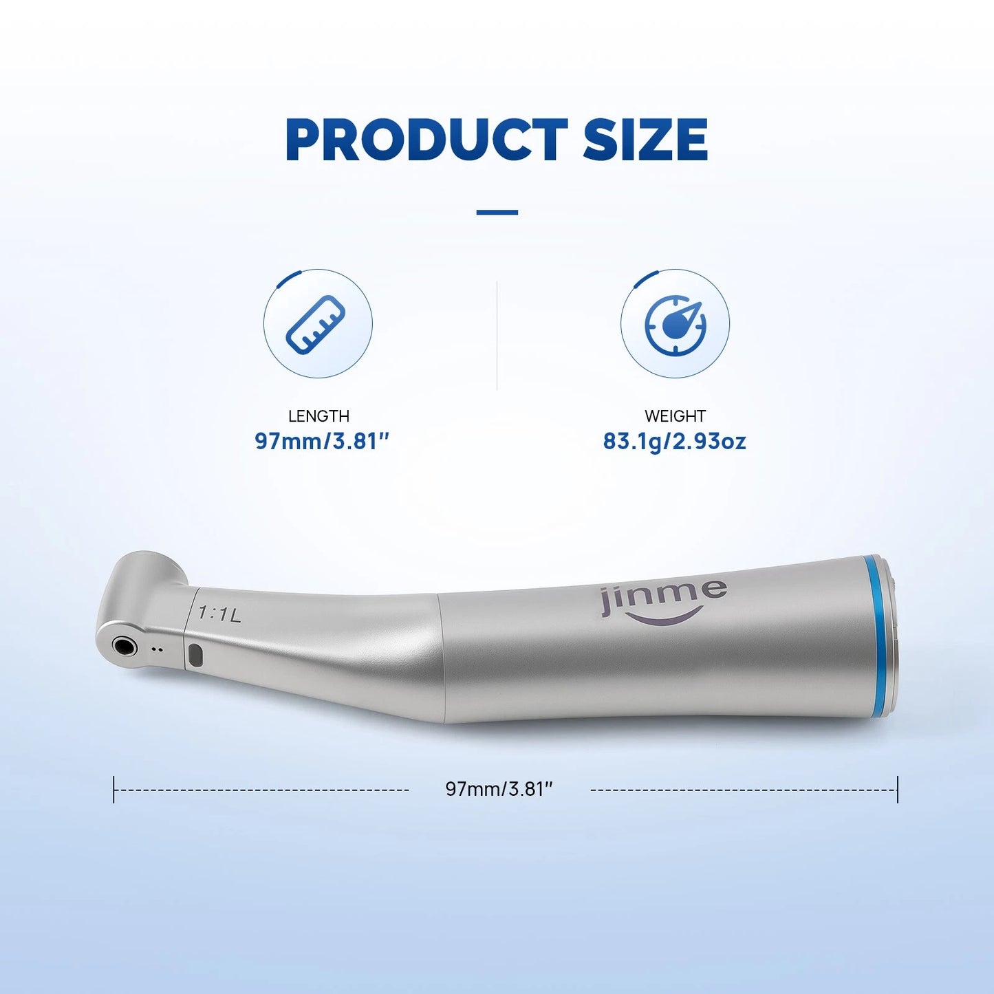 Jinme 1:1 Electric Handpiece Contra Angle for E-Type Dental Motors