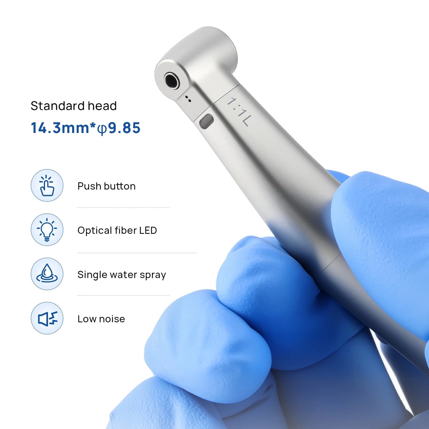 Jinme 1:1 Electric Handpiece Contra Angle for E-Type Dental Motors