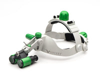 Univet Headgear Green Prismatic Flip-Up 3.5X Ultra HD Surgical Loupes