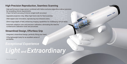 Helios 700 scanner high precision reproduction and ergonomic handpiece