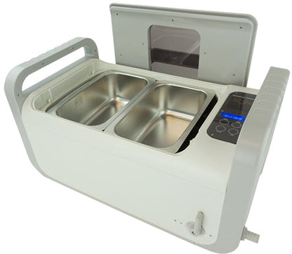 iSonic removable cleaning chamber positioned in an ultrasonic cleaner tank