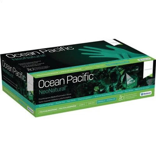 Medicom Ocean Pacific NeoNatural Chloroprene Gloves 1 Case Small 100/box 10/box/cs